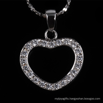 Factory Price Beautiful Jewellery Heart Shape Fashion Silver Jewelry Necklace